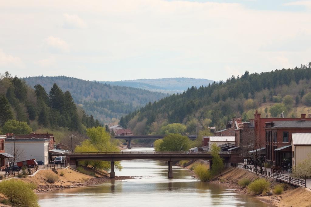 River valley town in eastern Oklahoma